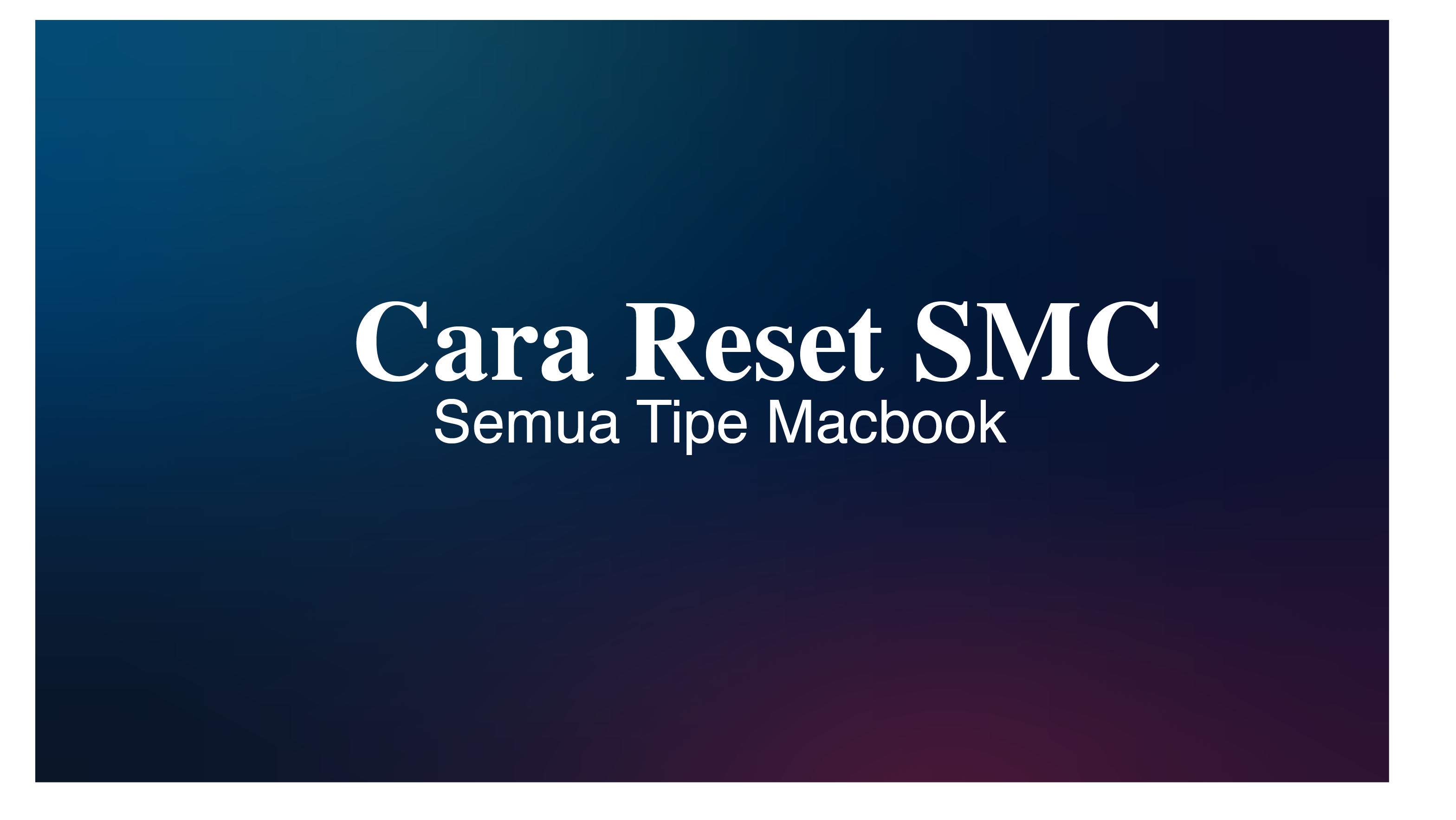 reset smc macbook